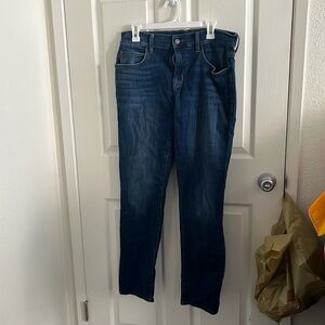 Straight leg jeans dark wash